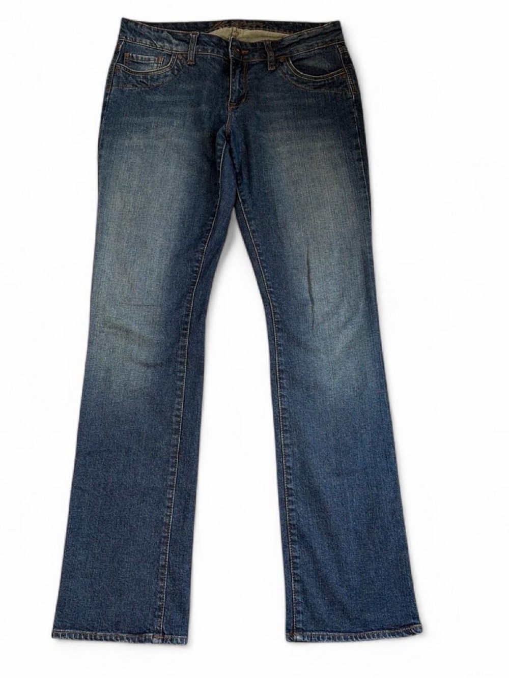 Women’s Blue Mid-Rise Straight Jeans